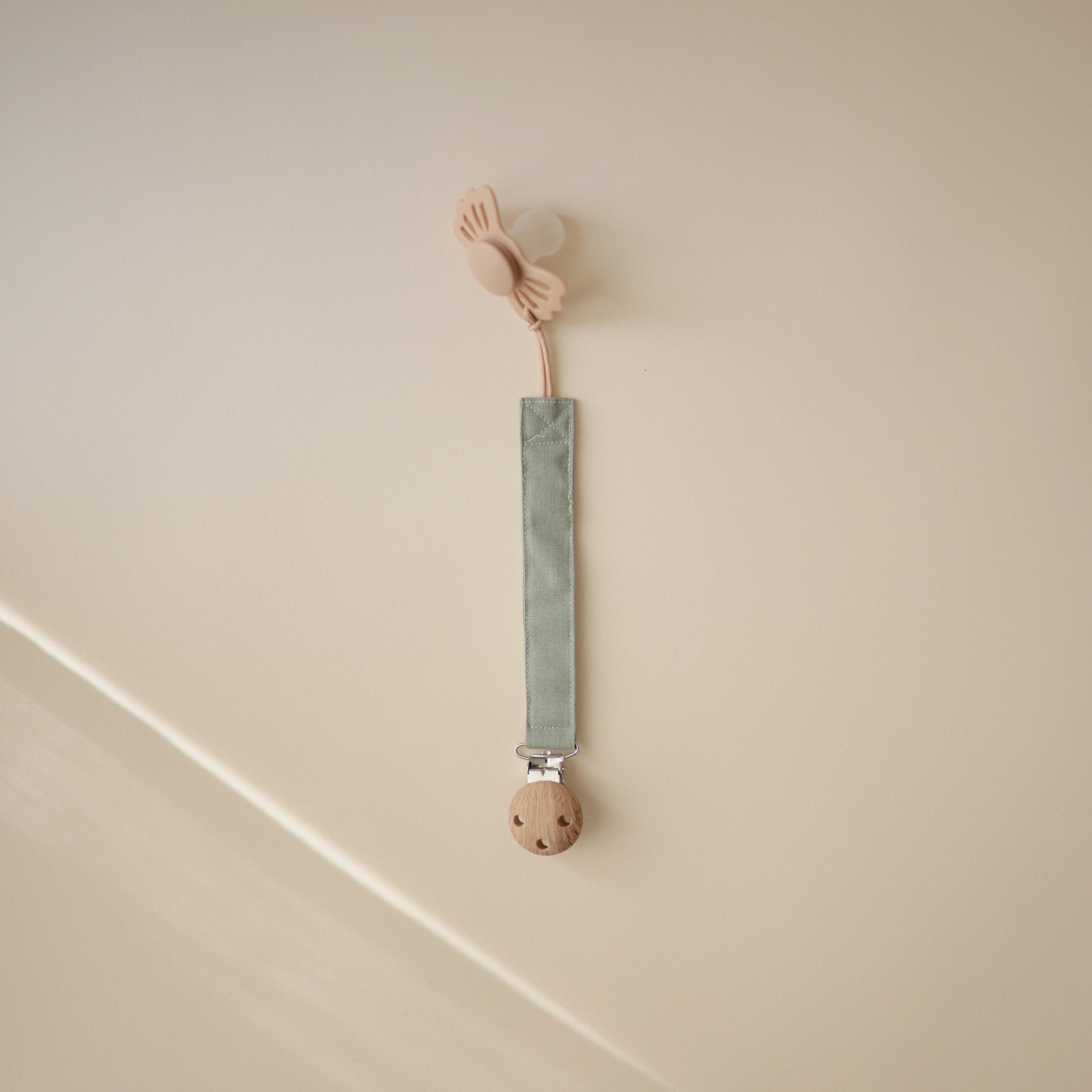 Image of Linen Pacifier Clip 2-Pack